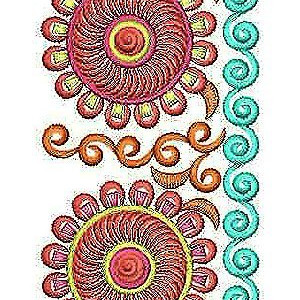 Awesome Knitting Machine Embroidery Border Design