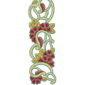 Hyderabad Clothing Velvet Fabric Border Embroidery Design