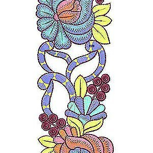 Gujarati Saree Zardozi Style Border Lace Embroidery Design