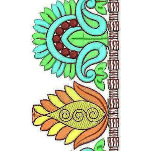 Designer Kurti Tunic Dress Border Embroidery Design