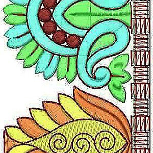 Designer Kurti Tunic Dress Border Embroidery Design