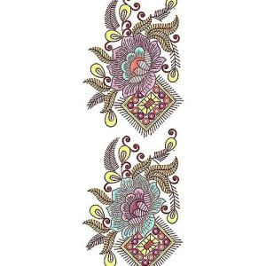 Kashmiri Clothing Lace Border Brocade Embroidery Design