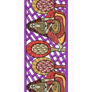 8304 Women Art Lace Embroidery Design