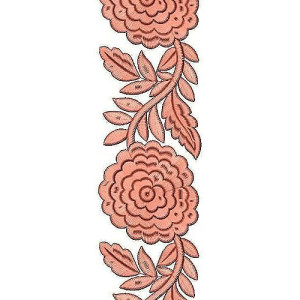 Cotton Thread Look Border Embroidery Design 860