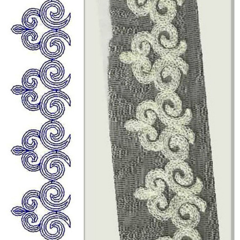 8741 Chain Stitch Embroidery Design
