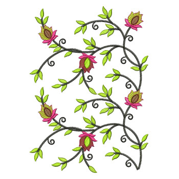 Abstract Flower Lace Embroidery Design 25268