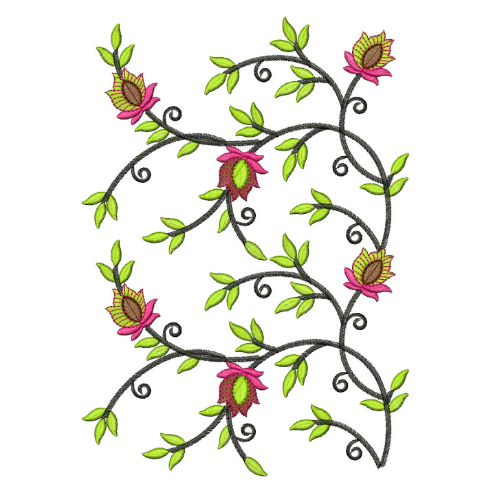 Abstract Flower Lace Embroidery Design 25268