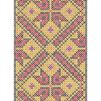 Africa Dress Cross Stitch Border 16562