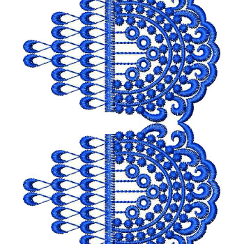 Bautiful Jumka Style Embroidery Lace Design 25943