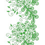 Beautiful Green leaf Lace Embroidery Design DST 25610