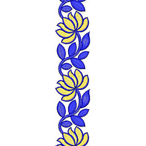 Beautiful Lotus Lace Embroidery Design 24751