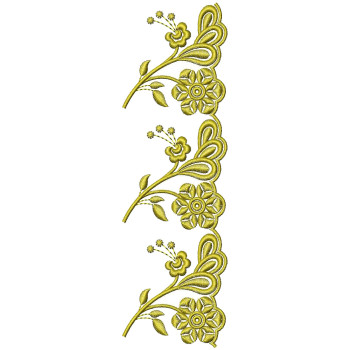 Beautiful Rose Lace Embroidery Design DST 25593