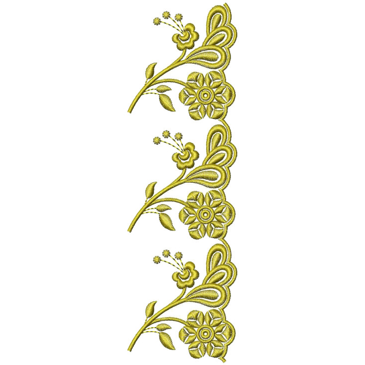 Beautiful Rose Lace Embroidery Design DST 25593