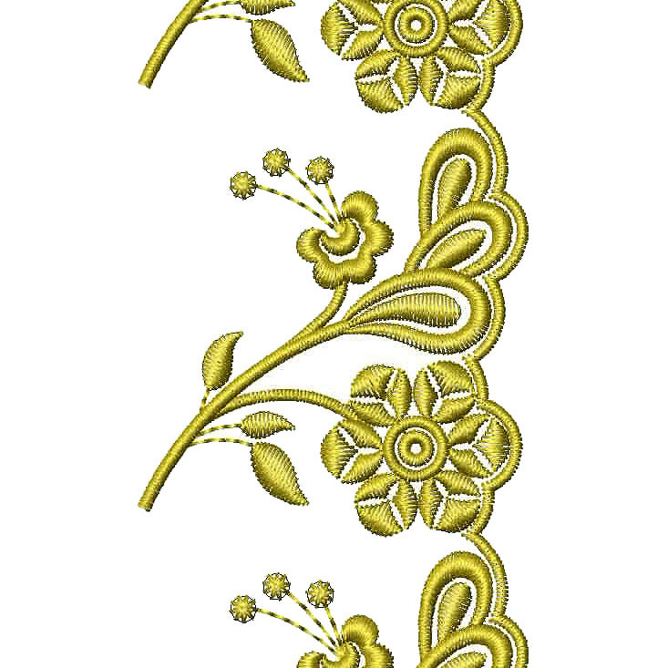 Beautiful Rose Lace Embroidery Design 25142