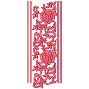 Cameroon Style Satin Stitch In Border Embroidery Design 24791