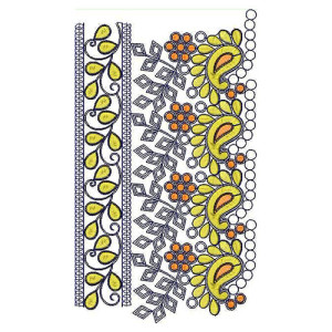 China Lace Embroidery Flat With Cording 24690