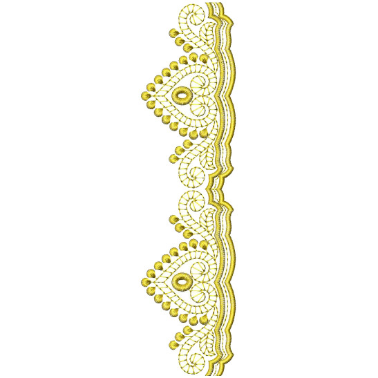 Crown Style Embroidery Lace Design DST 25939