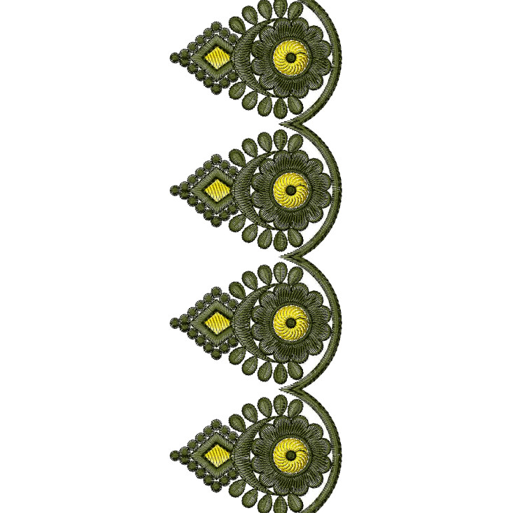 Cut Work Embroidery Design 25363