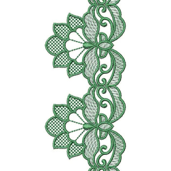 Cut Work Scarf Lace Embroidery Design 24905