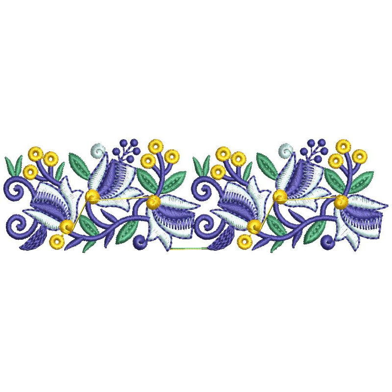 Dainty Square Saree Border Embroidery Design