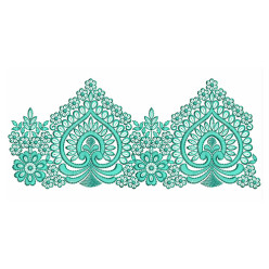 Damask Heart Shape Embroidery Border