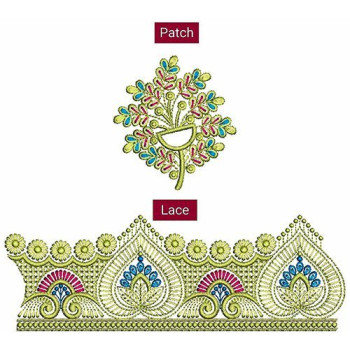 Decorative Jerman Thread Embroidery Lace
