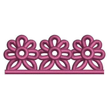 Single-Color Floral Embroidery Design