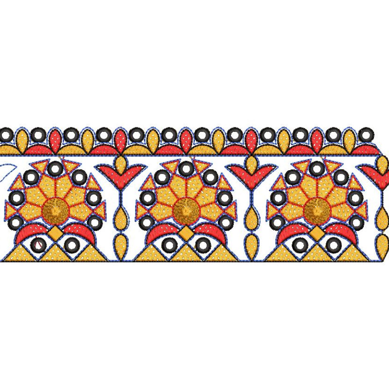 Alluring Lace Mane Saree Embroidery Design