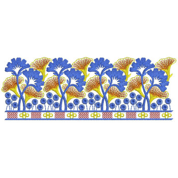 Versatile Multicolored Lace Saree Embroidery Design