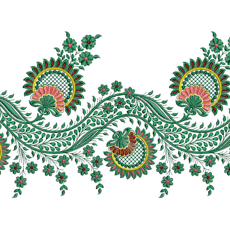 Embroidery Border With Hungarian Elements