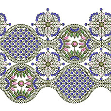 Embroidery Lace with Sequins Design
