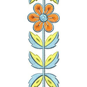 Fall Leaf Lace Border Embroidery Design 24639