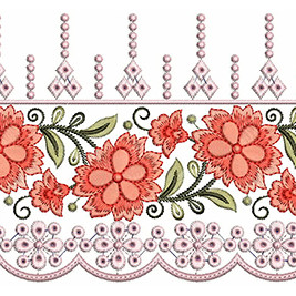 Floral Embroidery Lace With Trendy Pattern