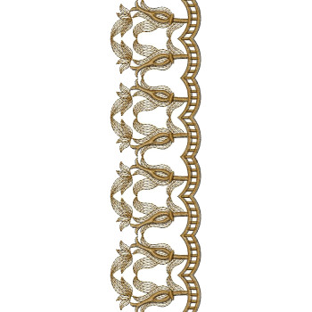 Floral Lace Embroidery Design DST 25931