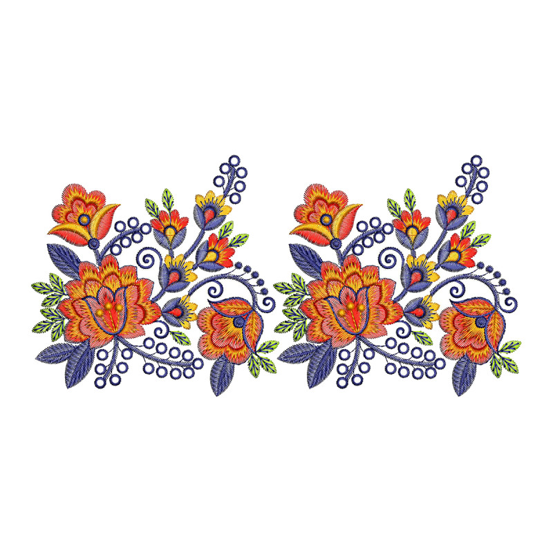 Floral Lace Machine Embroidery Design