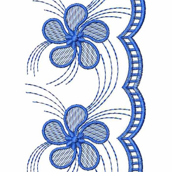 Flower Lace Embroidery Design 26220