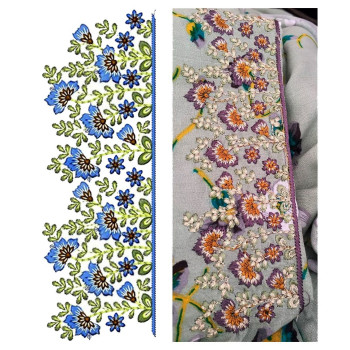 Folk Floral Art Embroidery Lace