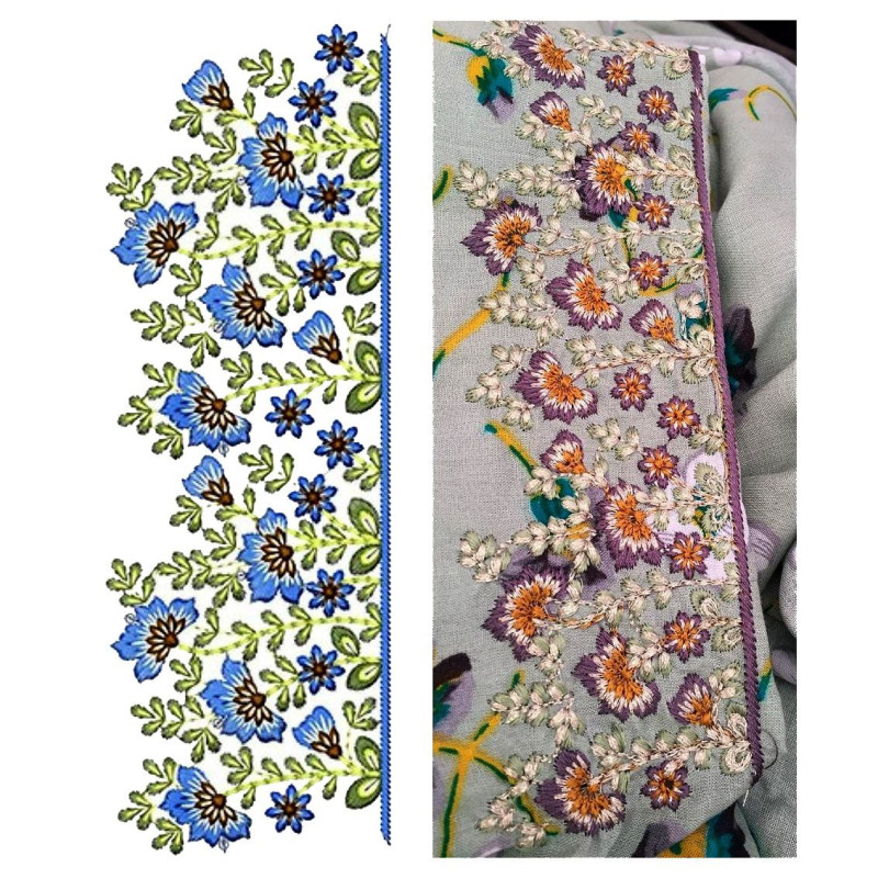 Folk Floral Art Embroidery Lace