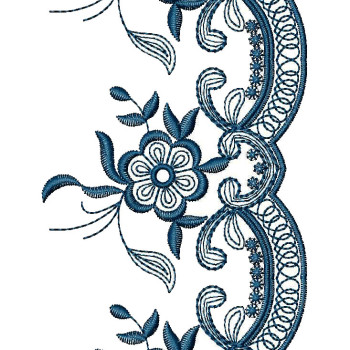 Gorgeous Floral Style Lace Embroidery Design DST 25590