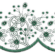 Green Embroidery Lace For Cutwork