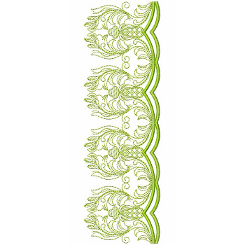 Green Lace Embroidery Design 26222