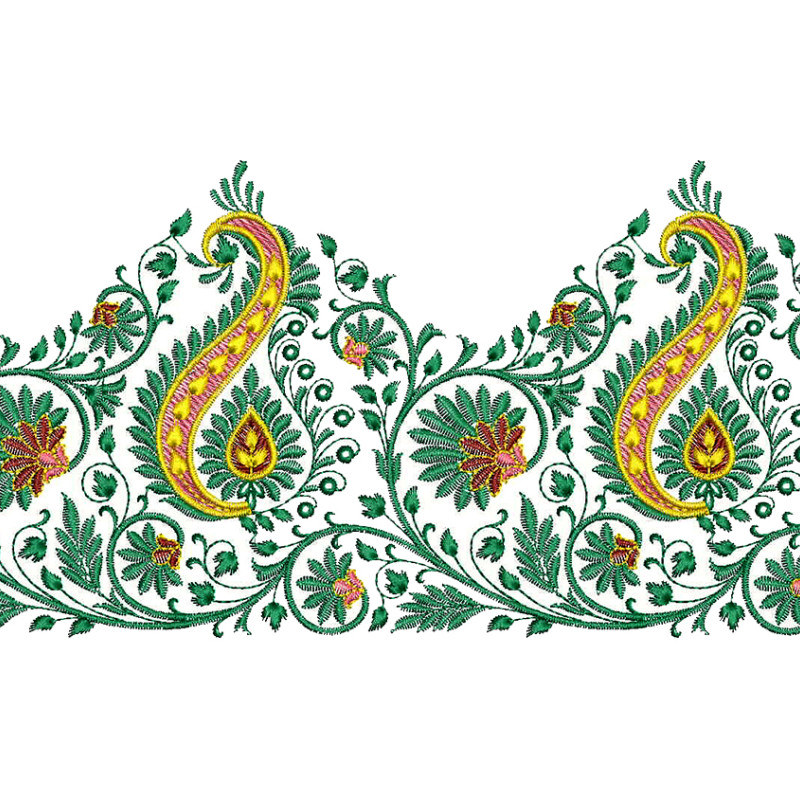 Indian Kalamkari Border Embroidery