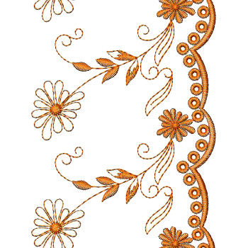 Israel Style Lalce Embroidery Design DST 25929