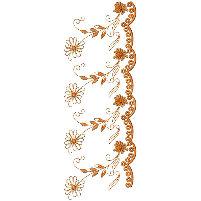 Israel Style Lalce Embroidery Design DST 25929