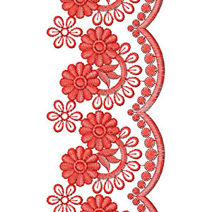 Italian Lace Embroidery Design DST 25611