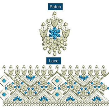 German Embroidery Lace With Patch