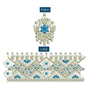 German Embroidery Lace With Patch