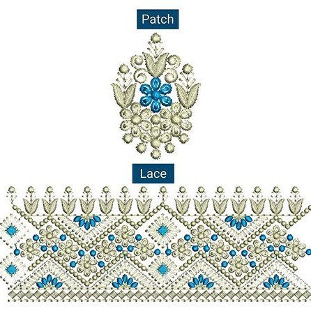 German Embroidery Lace With Patch