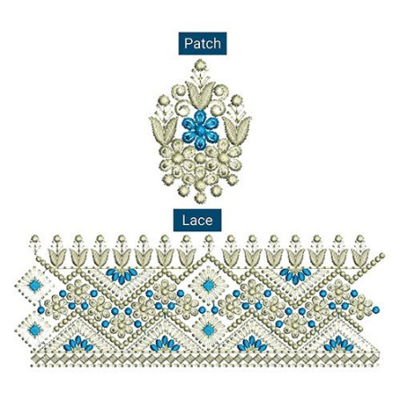 German Embroidery Lace With Patch