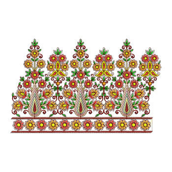 Kashmiri Embroidery Border Design